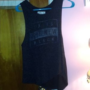 Black muscle tee